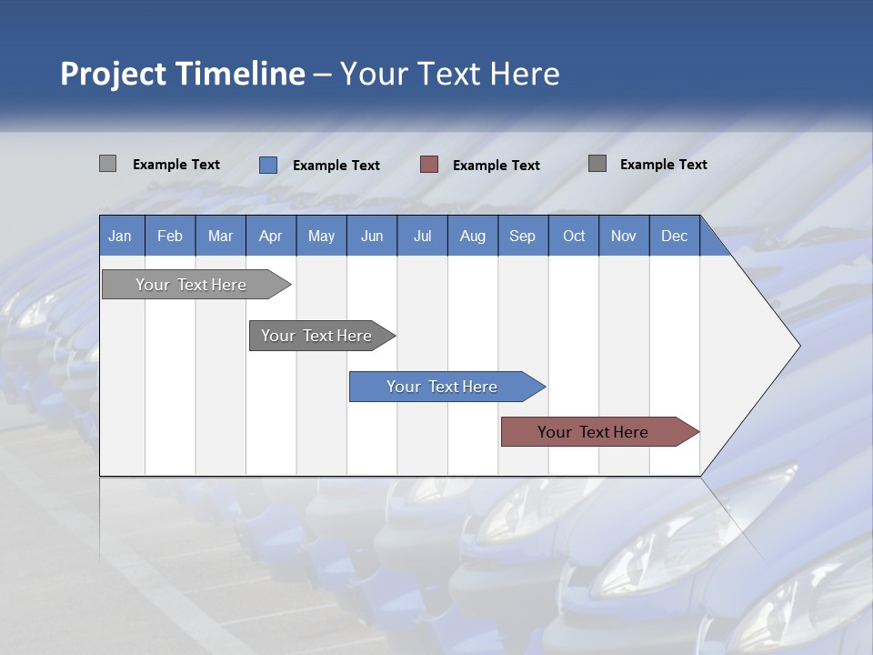 A Row Of Blue Seats Sitting Next To Each Other PowerPoint Template