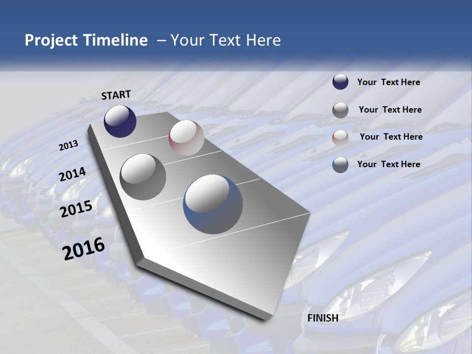 A Row Of Blue Seats Sitting Next To Each Other PowerPoint Template