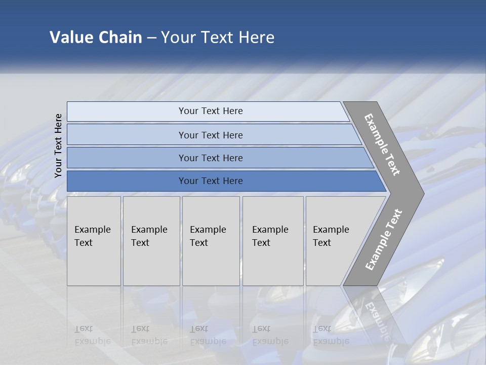 A Row Of Blue Seats Sitting Next To Each Other PowerPoint Template