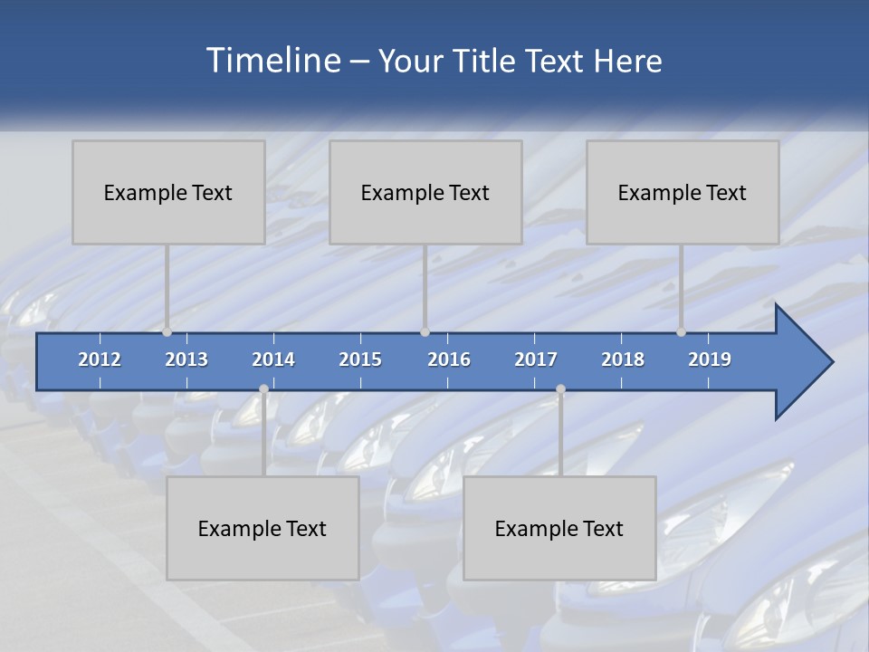 A Row Of Blue Seats Sitting Next To Each Other PowerPoint Template