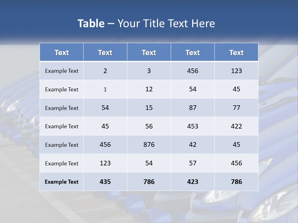 A Row Of Blue Seats Sitting Next To Each Other PowerPoint Template