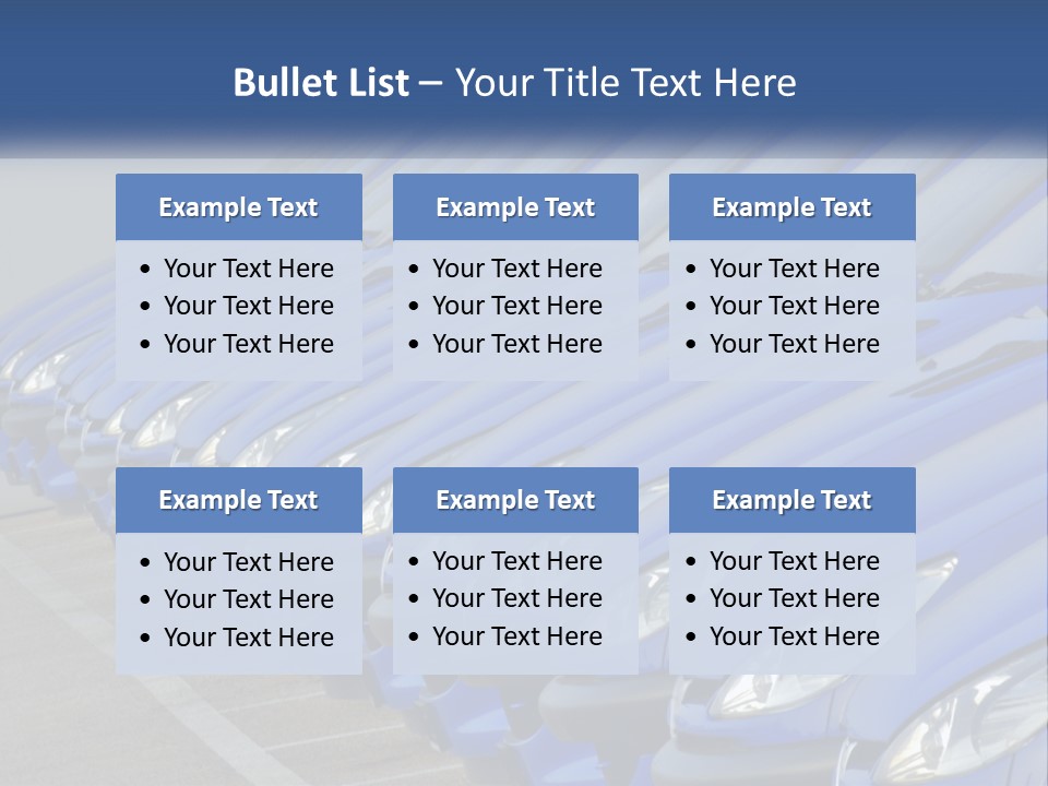 A Row Of Blue Seats Sitting Next To Each Other PowerPoint Template