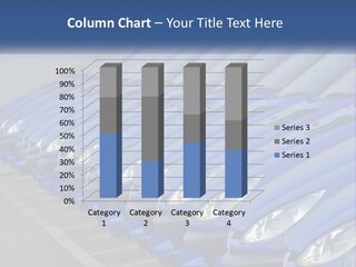 A Row Of Blue Seats Sitting Next To Each Other PowerPoint Template