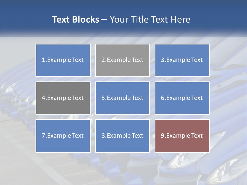 A Row Of Blue Seats Sitting Next To Each Other PowerPoint Template