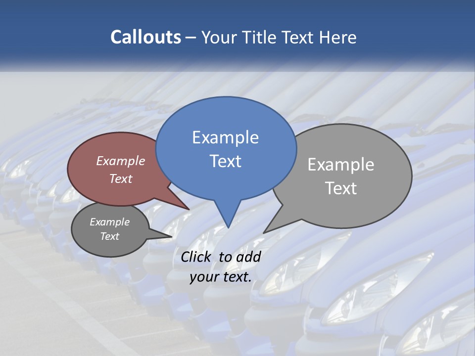 A Row Of Blue Seats Sitting Next To Each Other PowerPoint Template