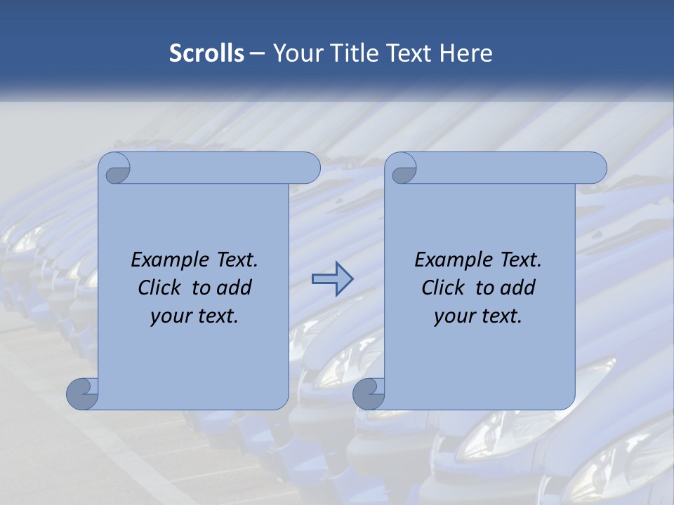 A Row Of Blue Seats Sitting Next To Each Other PowerPoint Template