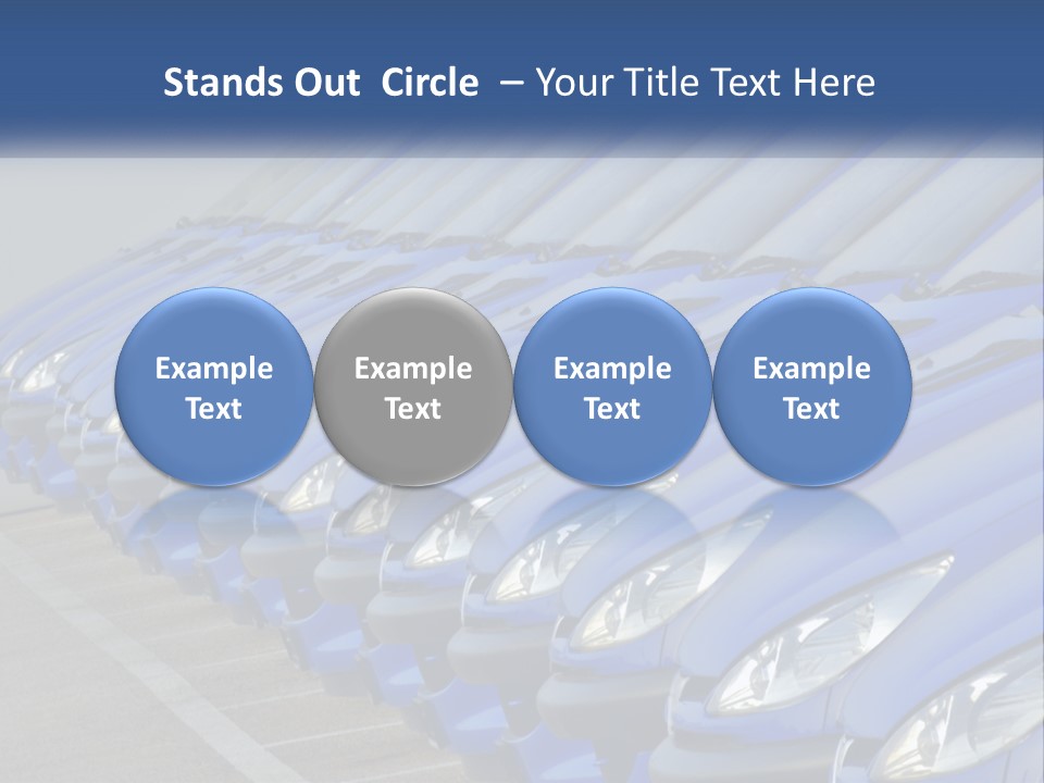 A Row Of Blue Seats Sitting Next To Each Other PowerPoint Template