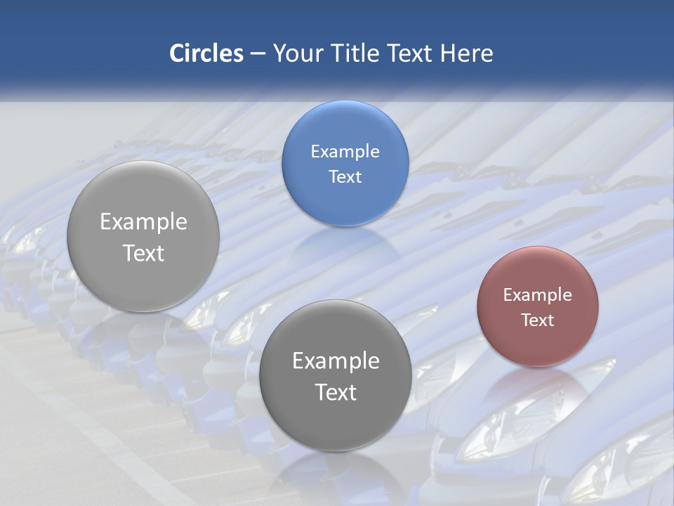 A Row Of Blue Seats Sitting Next To Each Other PowerPoint Template