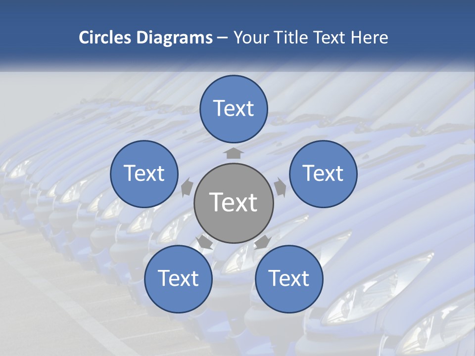 A Row Of Blue Seats Sitting Next To Each Other PowerPoint Template