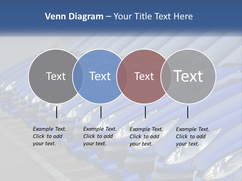 A Row Of Blue Seats Sitting Next To Each Other PowerPoint Template