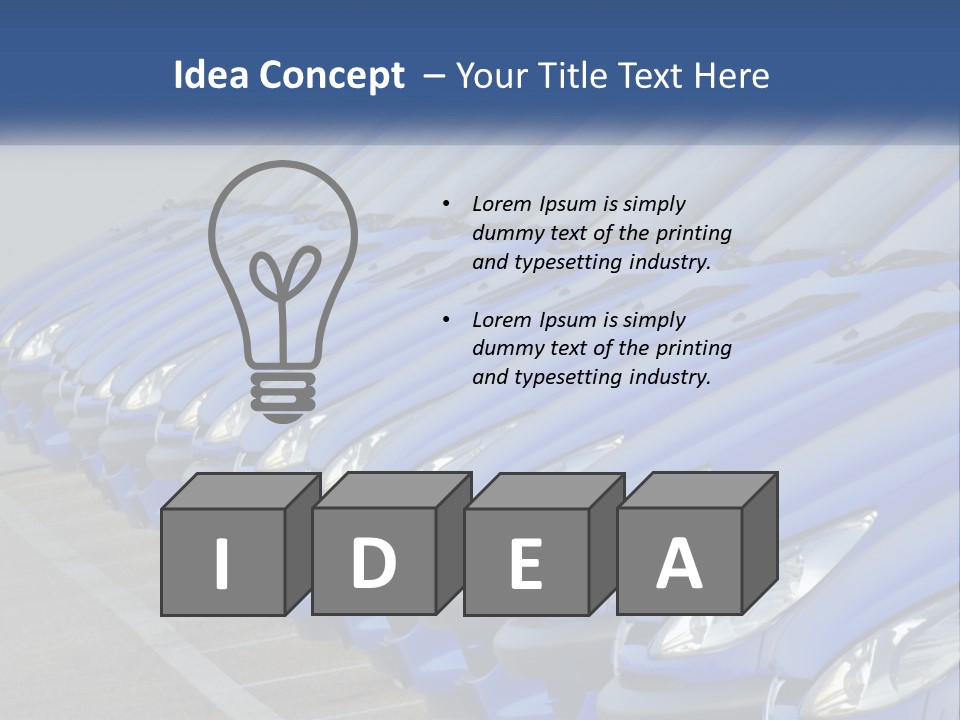 A Row Of Blue Seats Sitting Next To Each Other PowerPoint Template