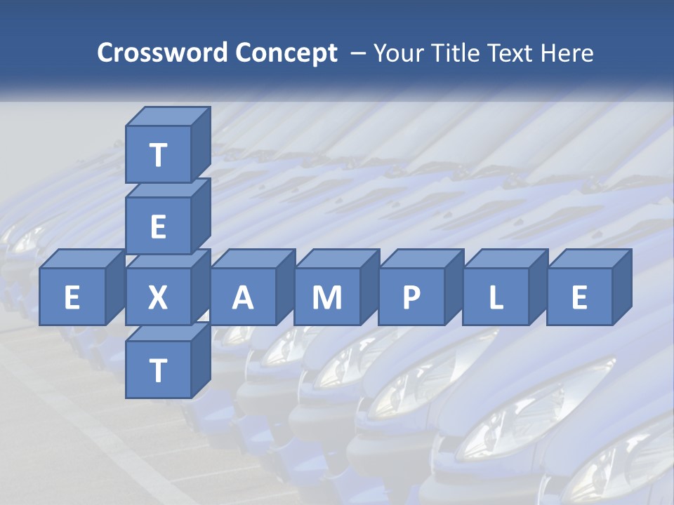 A Row Of Blue Seats Sitting Next To Each Other PowerPoint Template