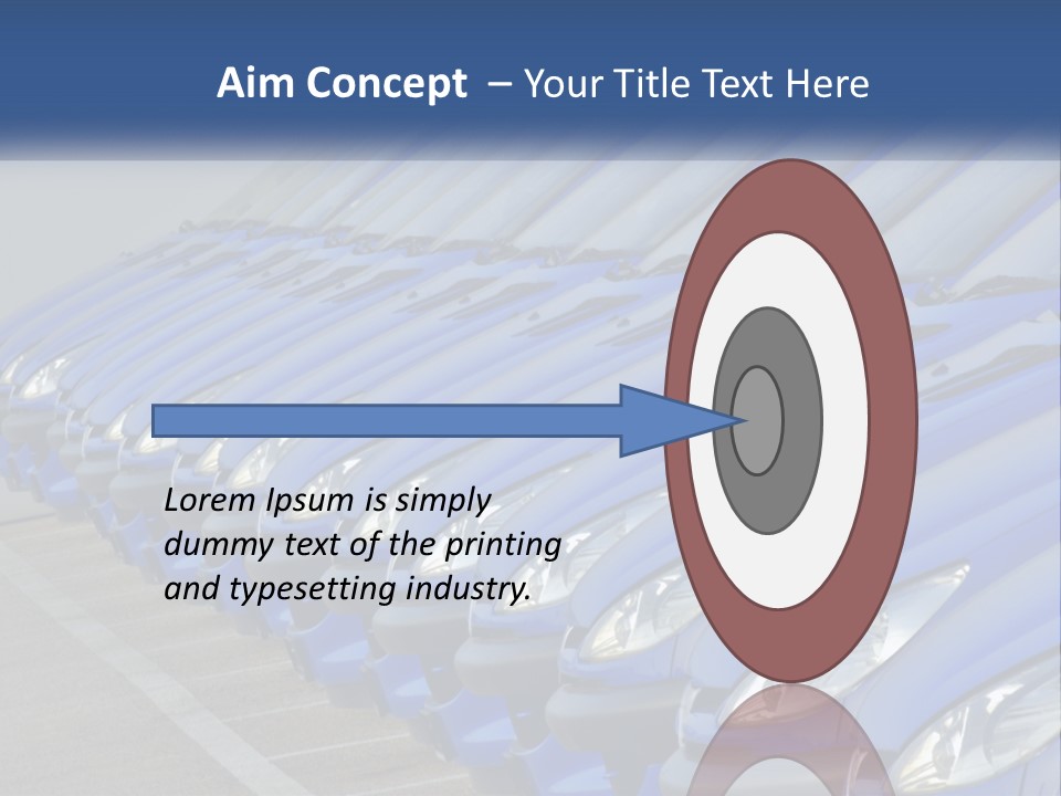 A Row Of Blue Seats Sitting Next To Each Other PowerPoint Template
