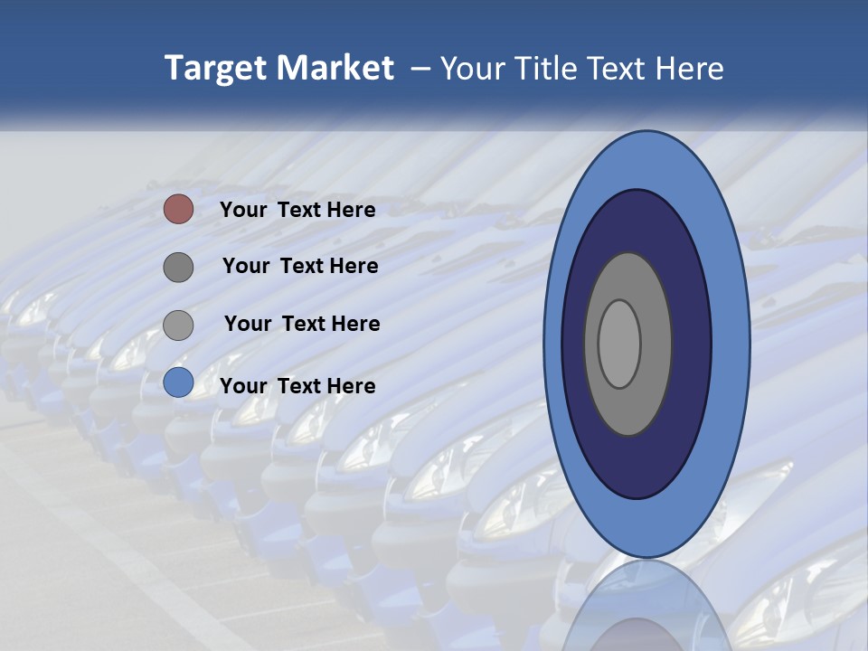 A Row Of Blue Seats Sitting Next To Each Other PowerPoint Template