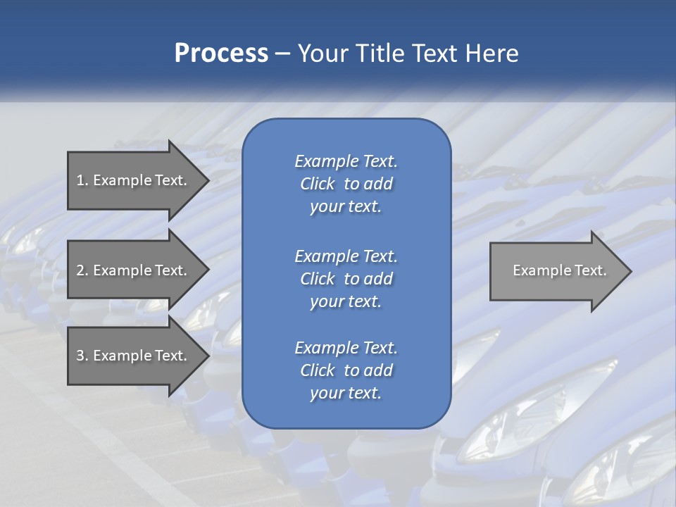 A Row Of Blue Seats Sitting Next To Each Other PowerPoint Template