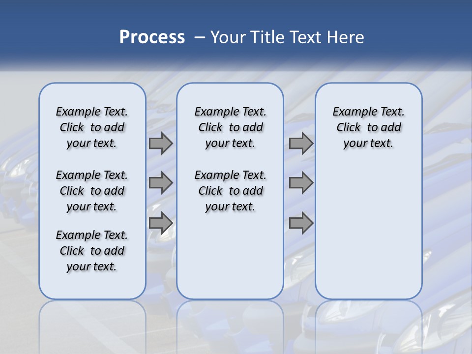 A Row Of Blue Seats Sitting Next To Each Other PowerPoint Template