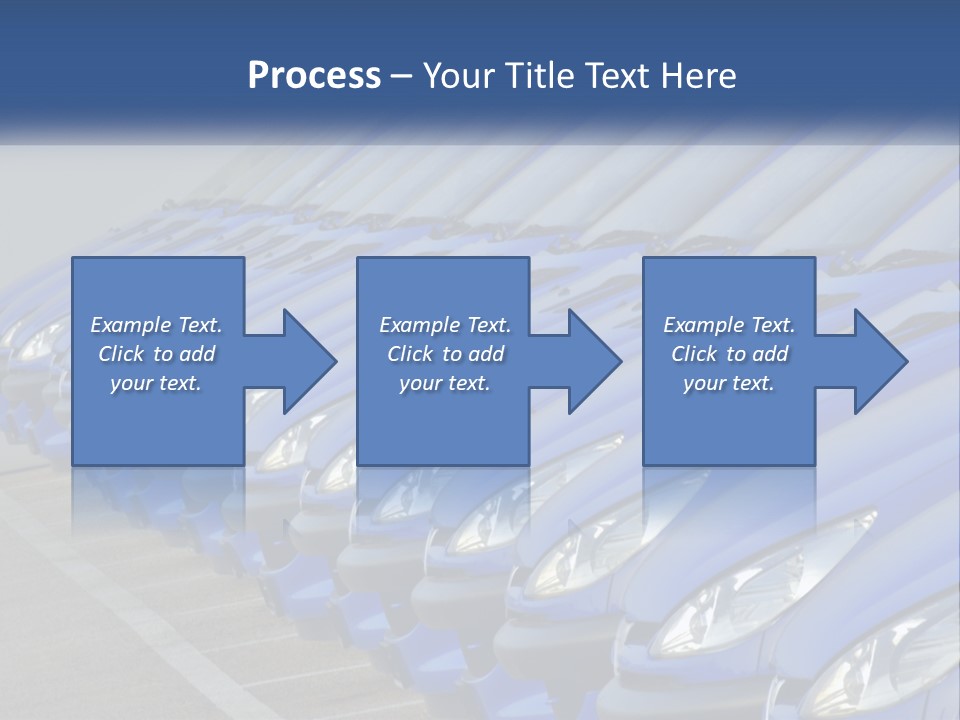 A Row Of Blue Seats Sitting Next To Each Other PowerPoint Template