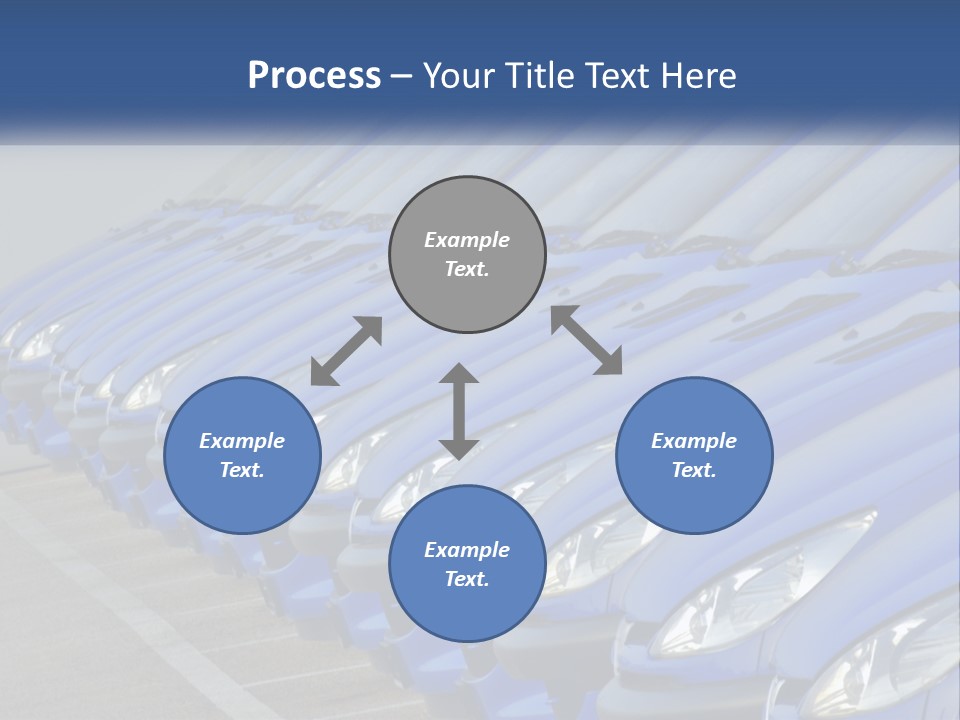 A Row Of Blue Seats Sitting Next To Each Other PowerPoint Template