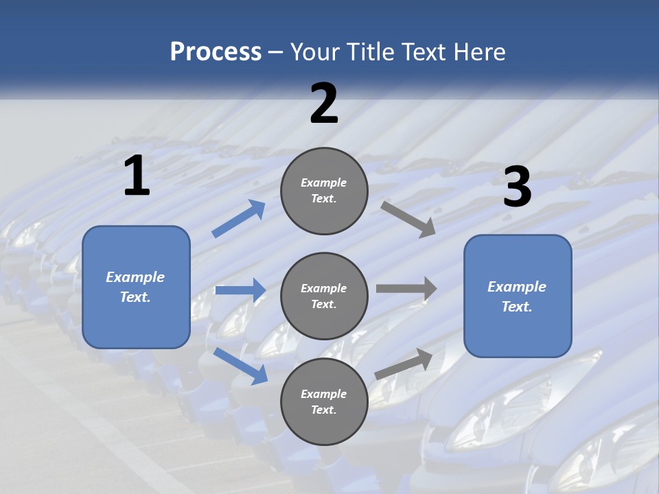 A Row Of Blue Seats Sitting Next To Each Other PowerPoint Template