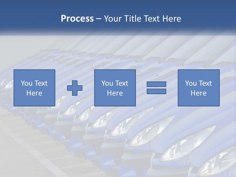 A Row Of Blue Seats Sitting Next To Each Other PowerPoint Template