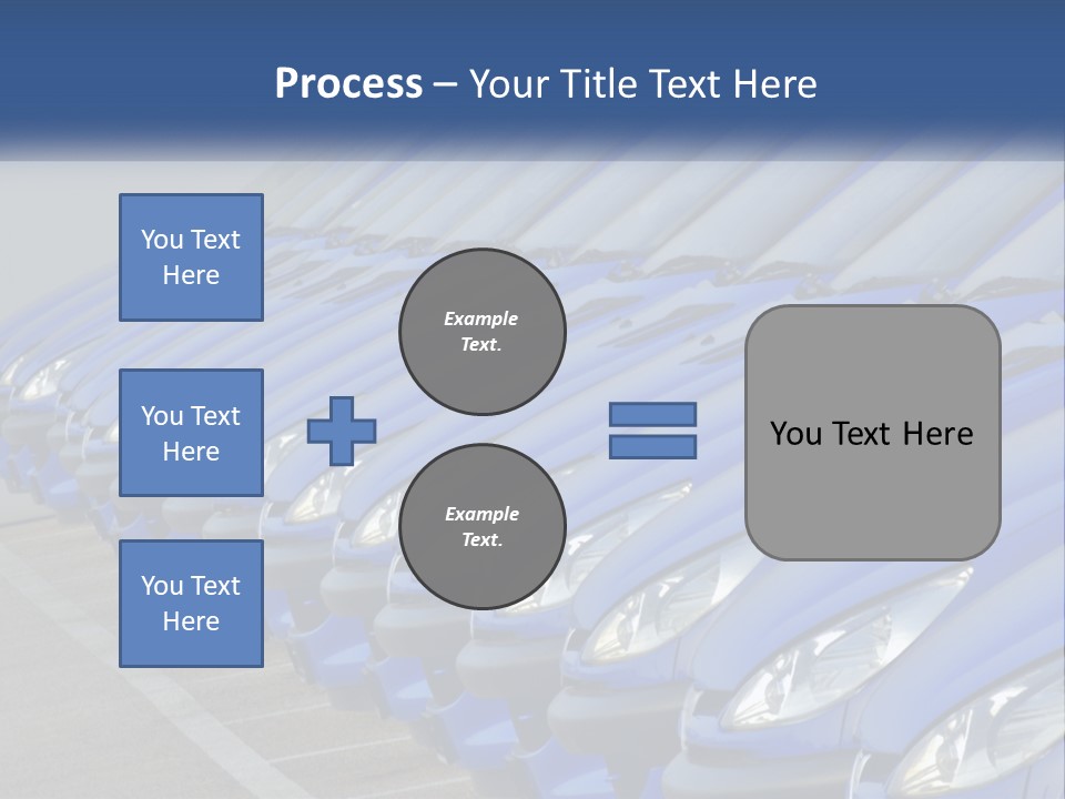 A Row Of Blue Seats Sitting Next To Each Other PowerPoint Template
