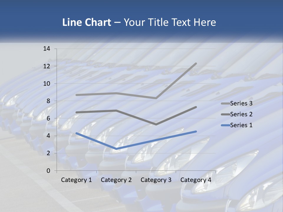 A Row Of Blue Seats Sitting Next To Each Other PowerPoint Template