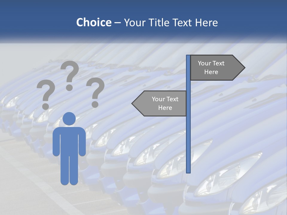A Row Of Blue Seats Sitting Next To Each Other PowerPoint Template