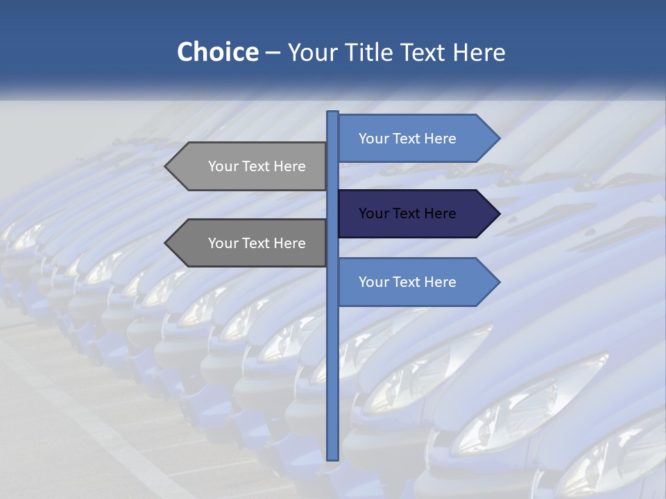 A Row Of Blue Seats Sitting Next To Each Other PowerPoint Template