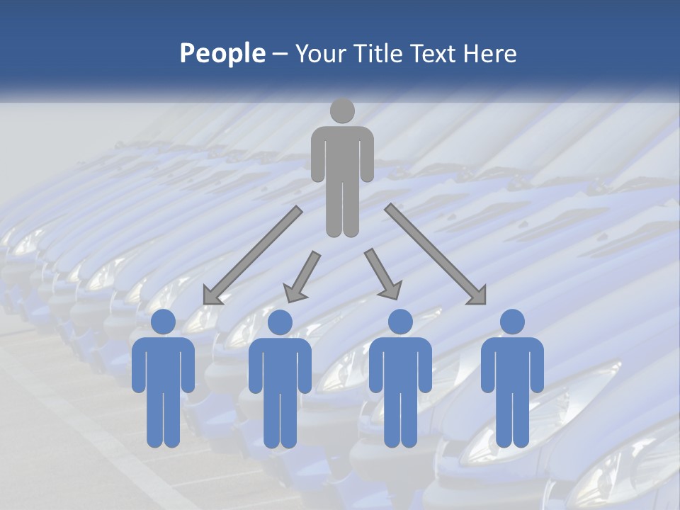 A Row Of Blue Seats Sitting Next To Each Other PowerPoint Template