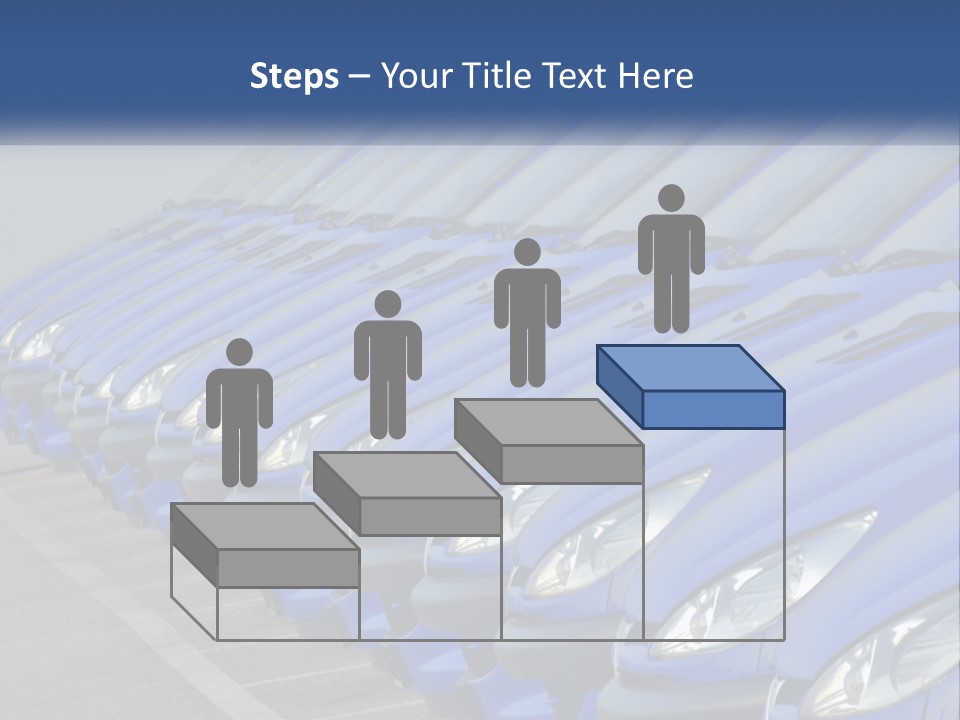 A Row Of Blue Seats Sitting Next To Each Other PowerPoint Template
