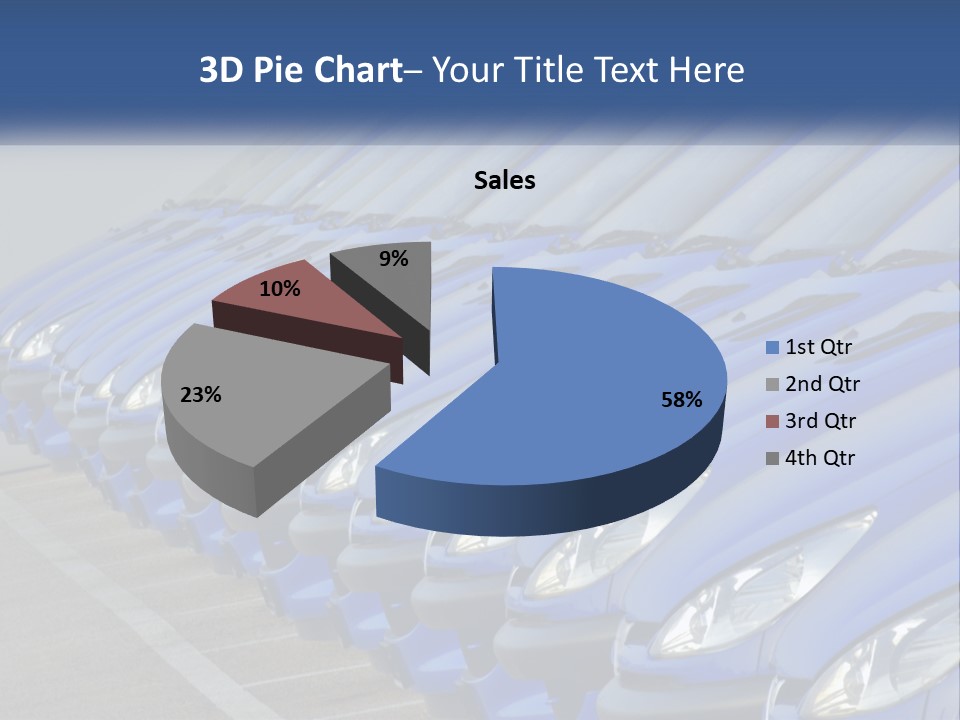 A Row Of Blue Seats Sitting Next To Each Other PowerPoint Template