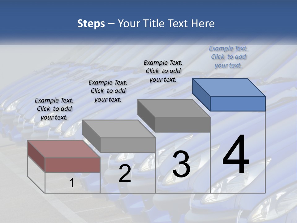 A Row Of Blue Seats Sitting Next To Each Other PowerPoint Template