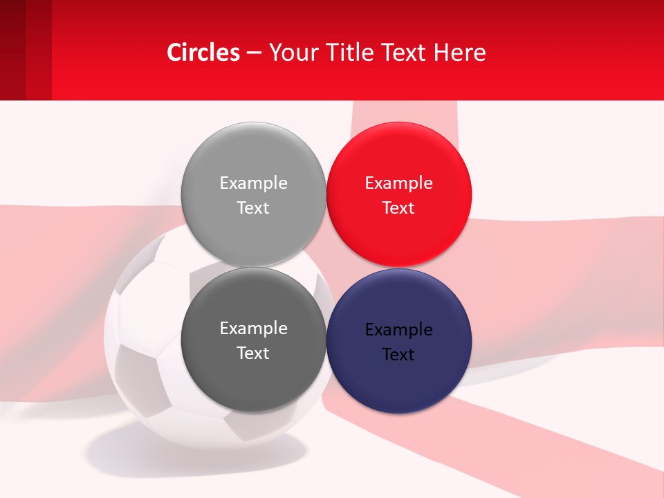 A Soccer Ball Sitting On Top Of A Flag PowerPoint Template