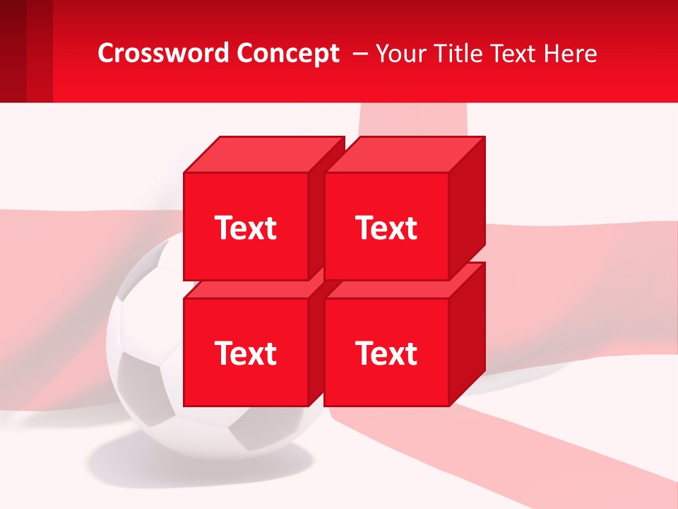 A Soccer Ball Sitting On Top Of A Flag PowerPoint Template
