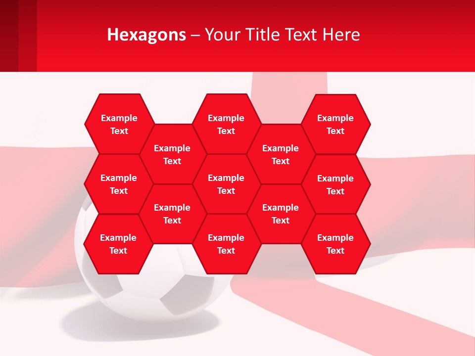 A Soccer Ball Sitting On Top Of A Flag PowerPoint Template