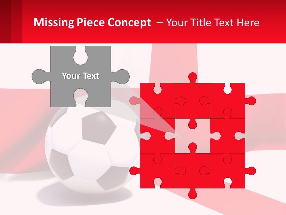 A Soccer Ball Sitting On Top Of A Flag PowerPoint Template