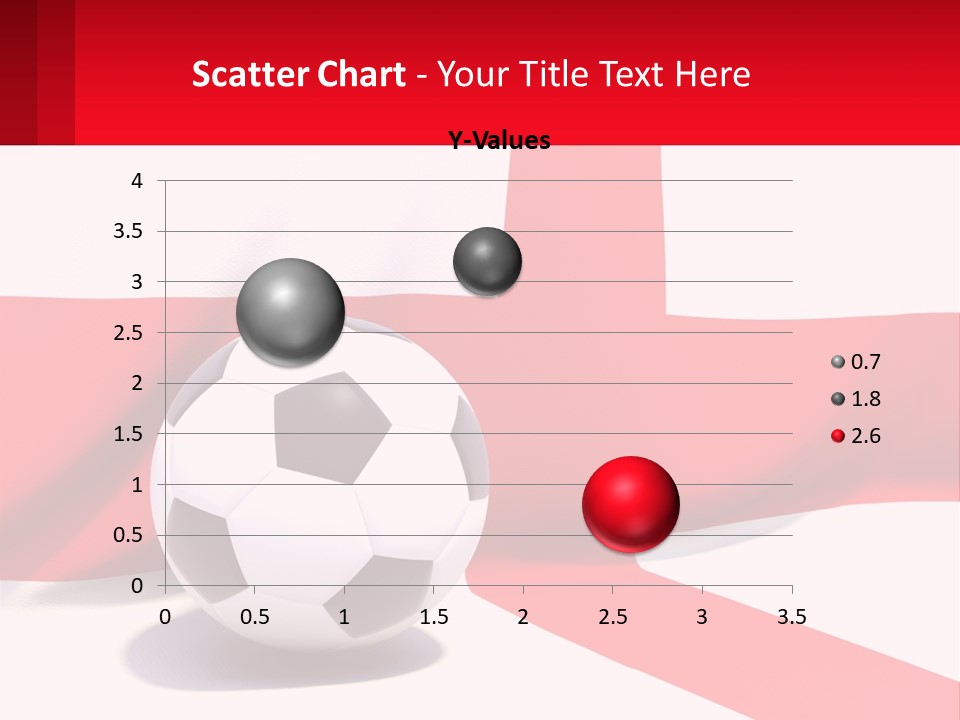 A Soccer Ball Sitting On Top Of A Flag PowerPoint Template