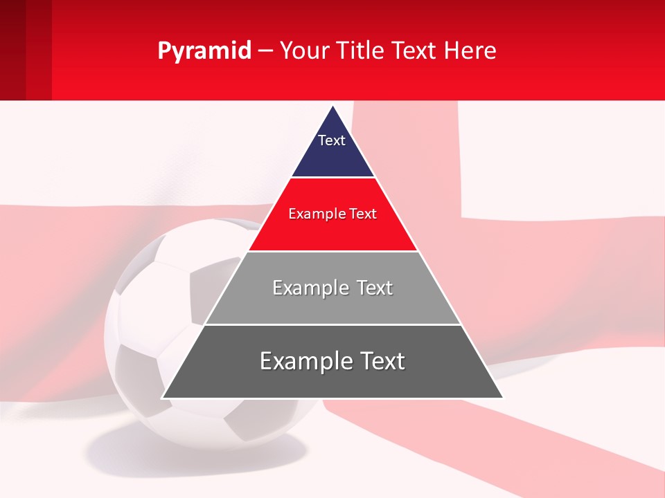 A Soccer Ball Sitting On Top Of A Flag PowerPoint Template