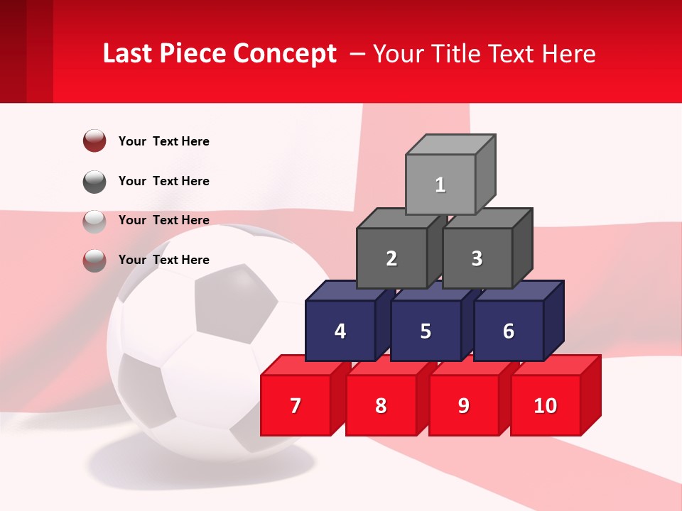 A Soccer Ball Sitting On Top Of A Flag PowerPoint Template