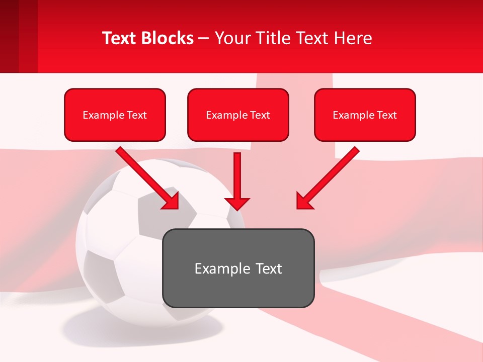 A Soccer Ball Sitting On Top Of A Flag PowerPoint Template