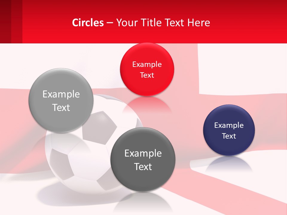 A Soccer Ball Sitting On Top Of A Flag PowerPoint Template