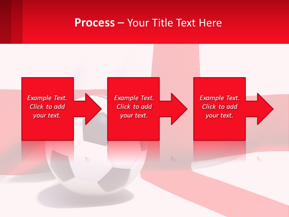 A Soccer Ball Sitting On Top Of A Flag PowerPoint Template
