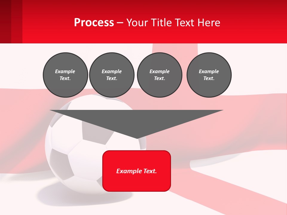 A Soccer Ball Sitting On Top Of A Flag PowerPoint Template