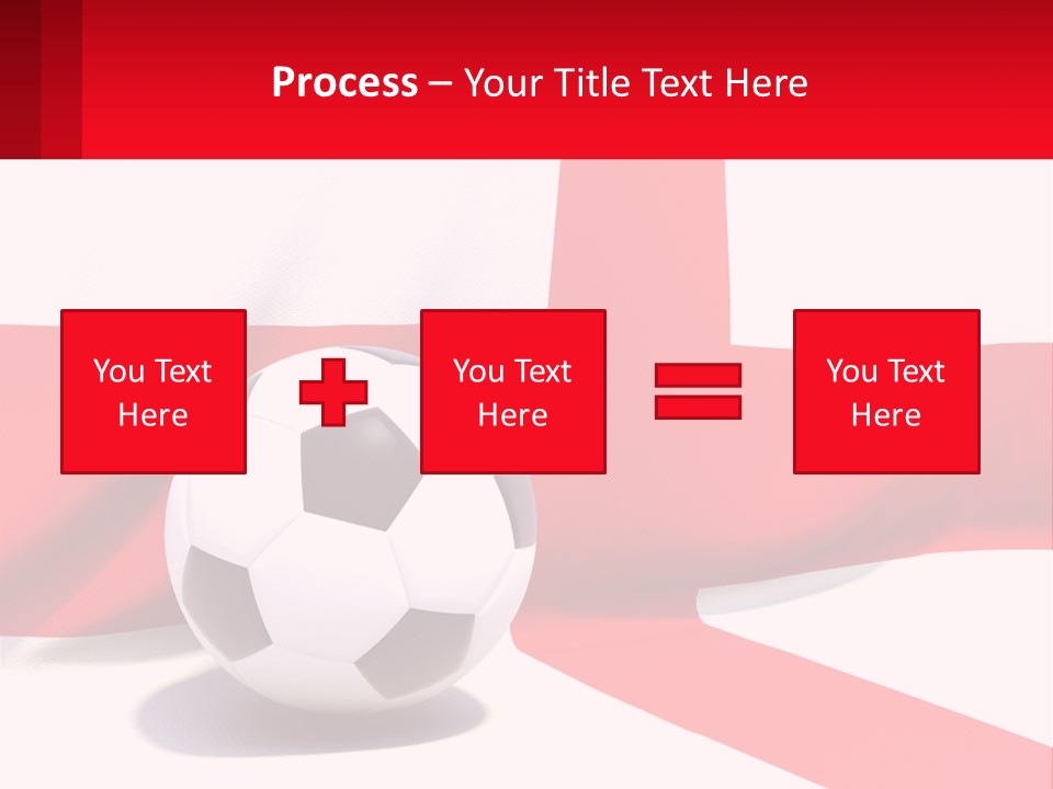 A Soccer Ball Sitting On Top Of A Flag PowerPoint Template