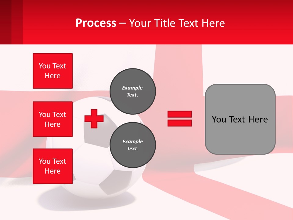 A Soccer Ball Sitting On Top Of A Flag PowerPoint Template