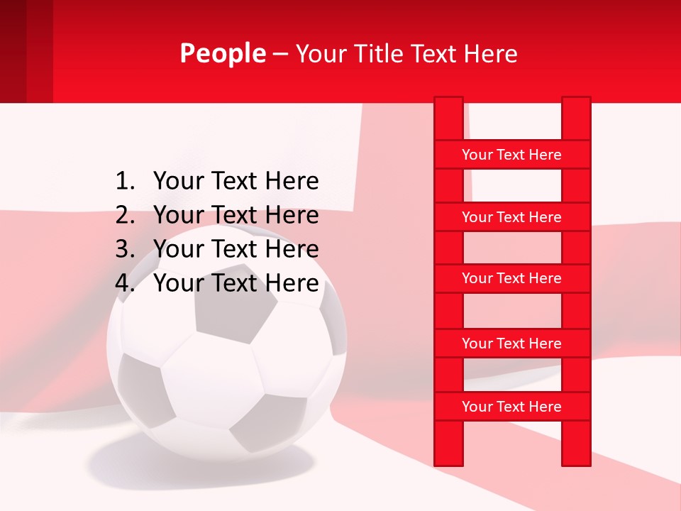A Soccer Ball Sitting On Top Of A Flag PowerPoint Template