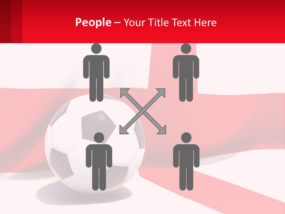A Soccer Ball Sitting On Top Of A Flag PowerPoint Template
