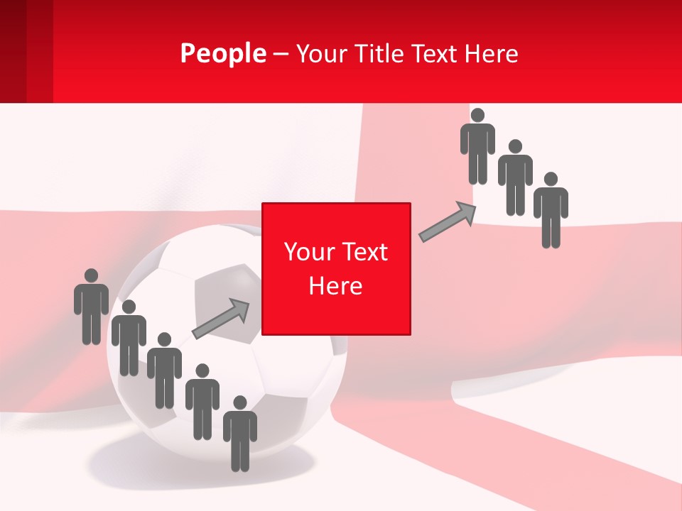 A Soccer Ball Sitting On Top Of A Flag PowerPoint Template