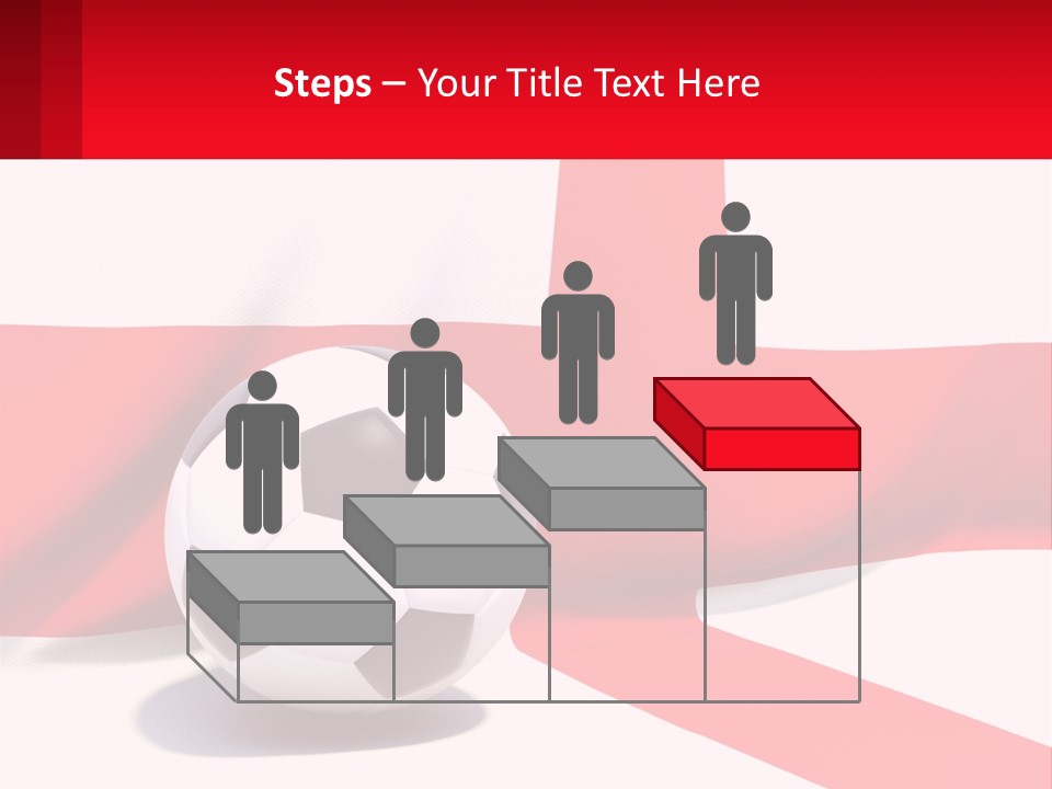 A Soccer Ball Sitting On Top Of A Flag PowerPoint Template