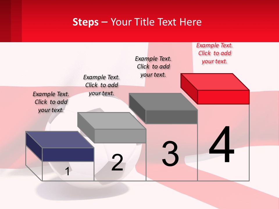 A Soccer Ball Sitting On Top Of A Flag PowerPoint Template
